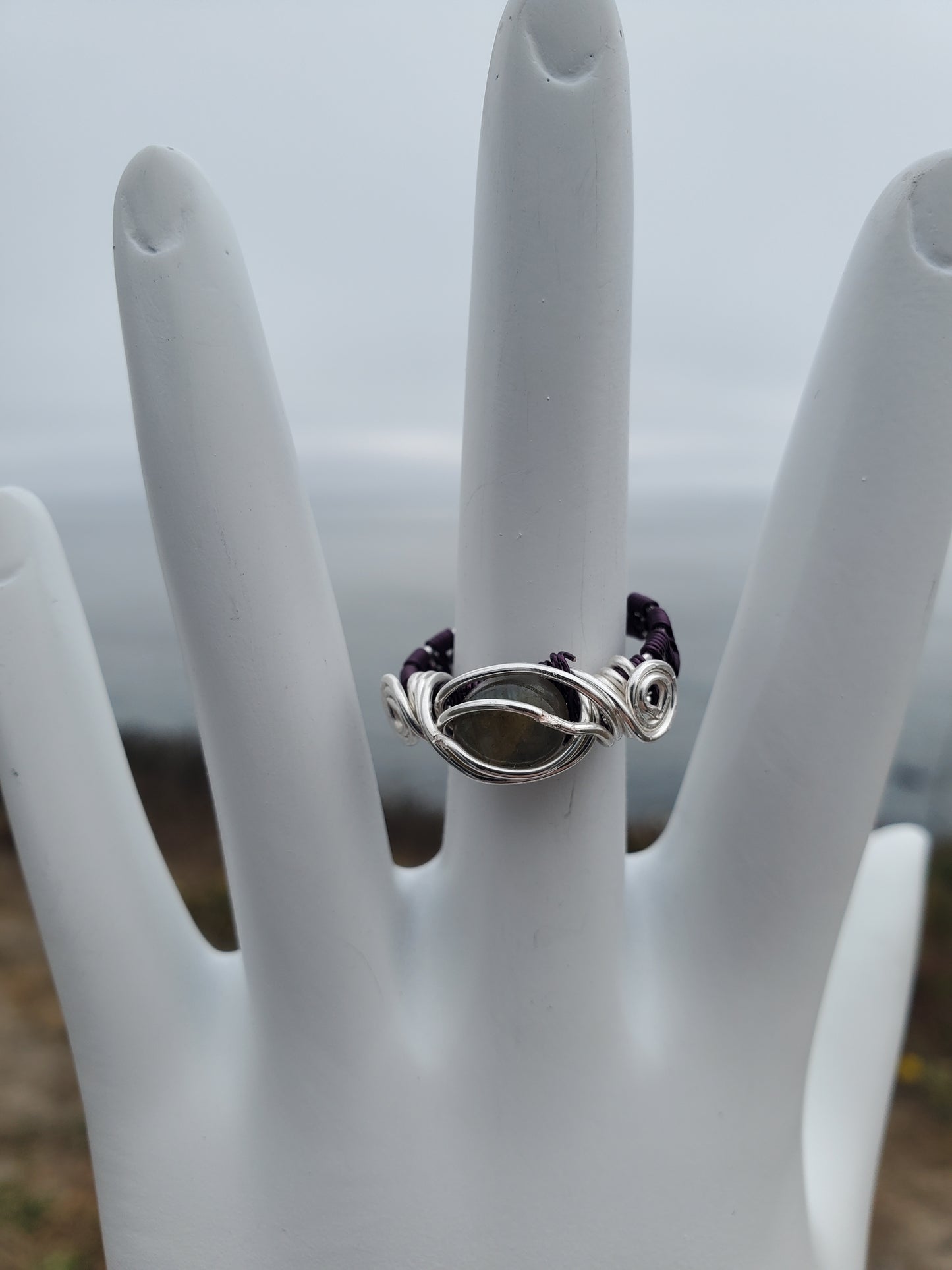 Clear Quartz Wire Wrapped Ring - Size 9