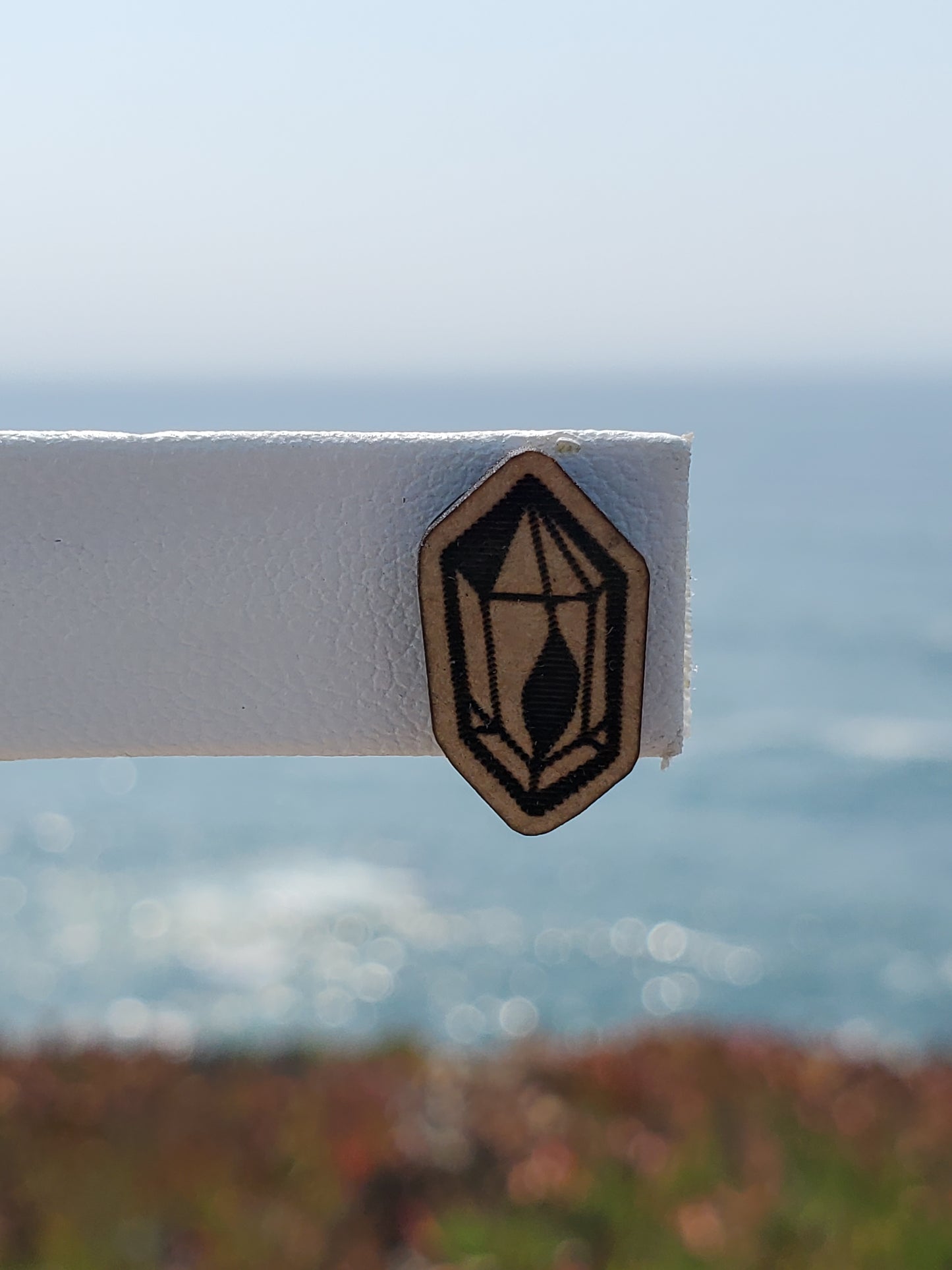 Wood Crystal Earrings Style 5