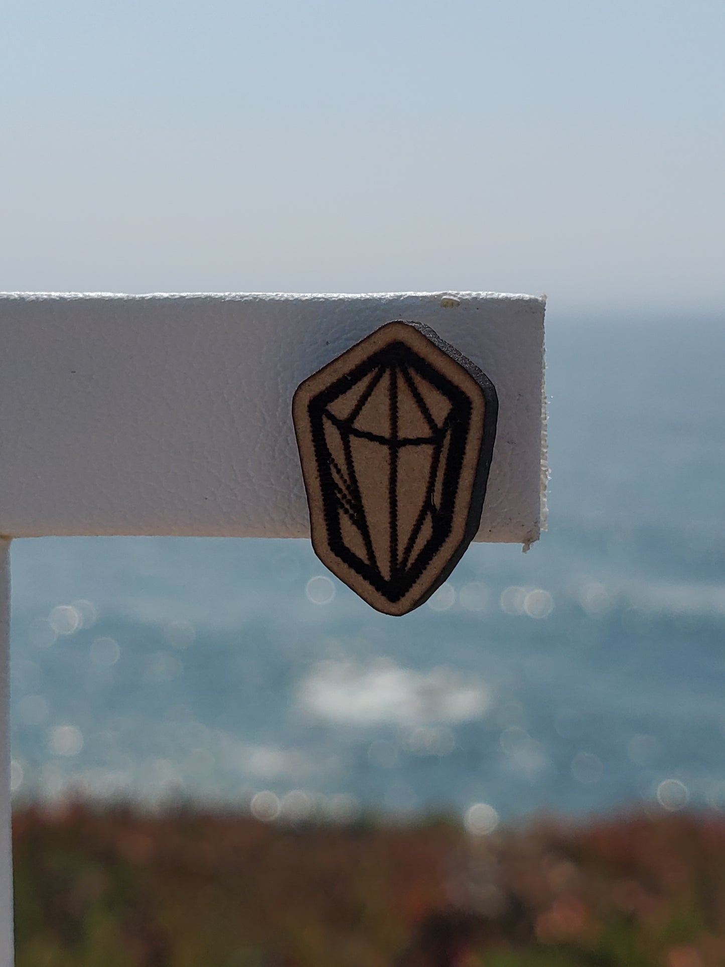 Wood Crystal Earrings Style 1