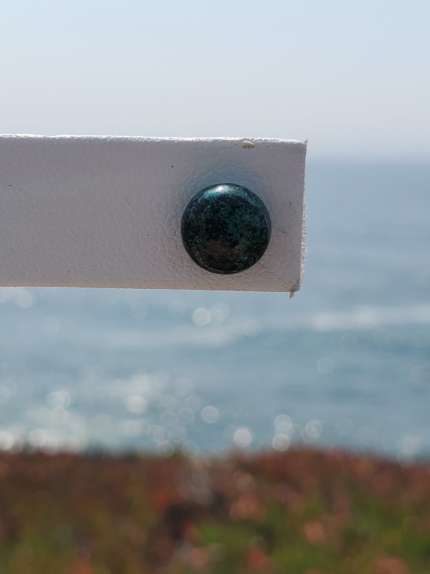 Chrysocolla Round Stud Earrings