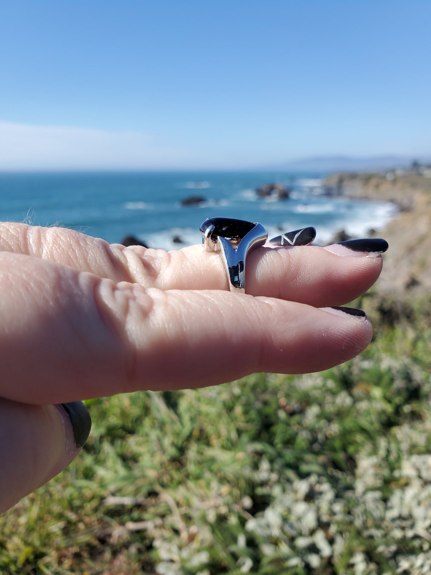 Obsidian Ring - Size 8.5