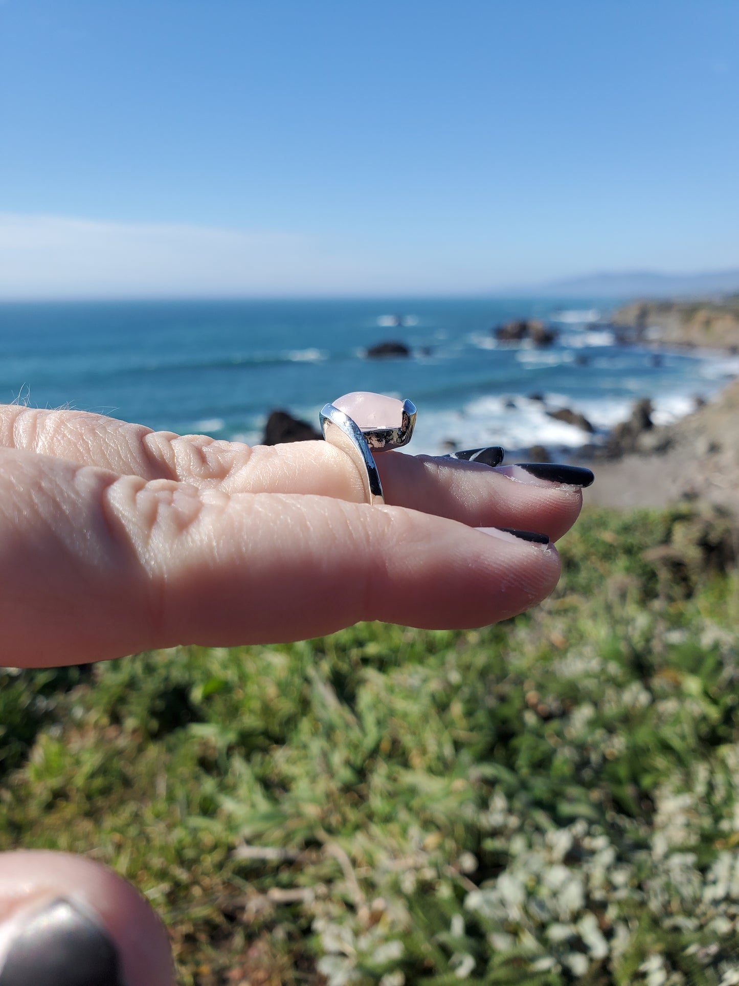 Rose Quartz Ring - Size 6