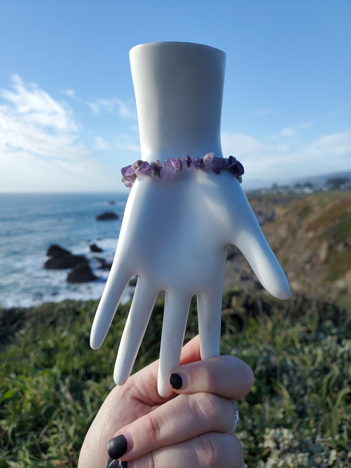 Amethyst Chip Bracelet