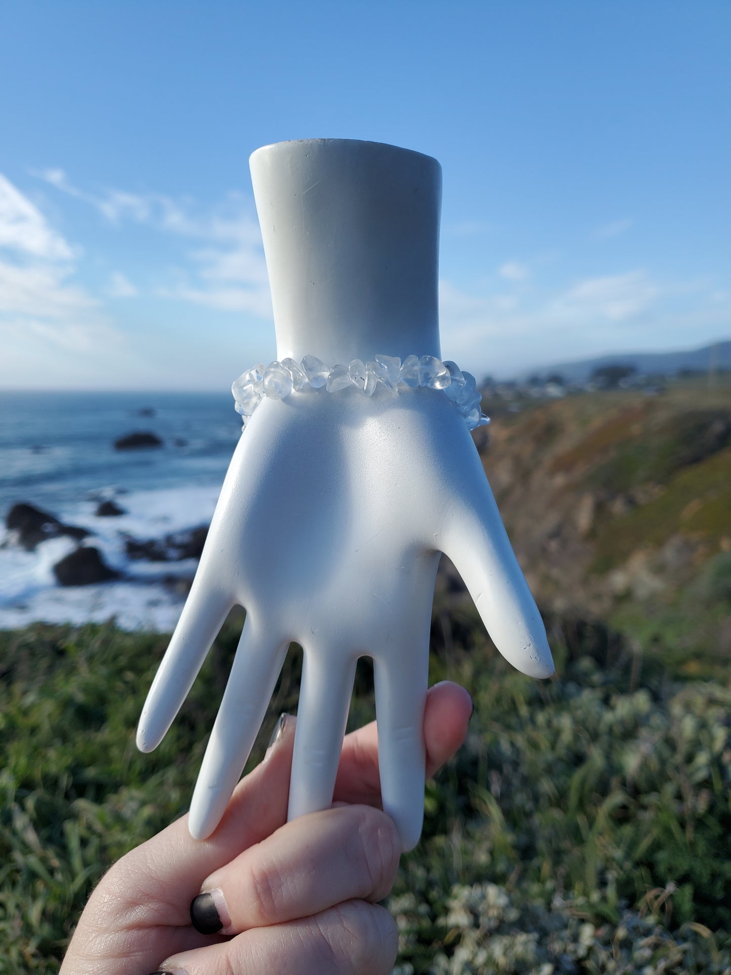 Clear Quartz Chip Bracelet