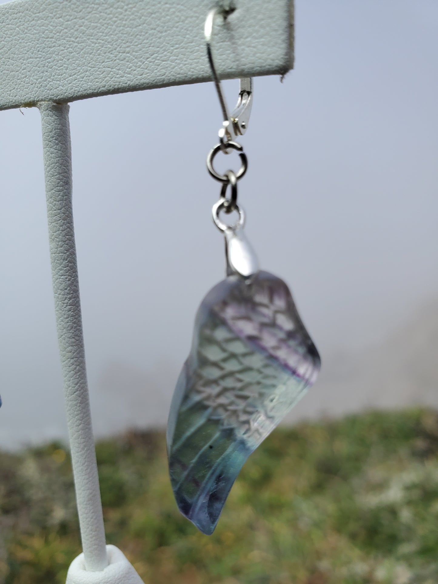 Fluorite Wing Earrings