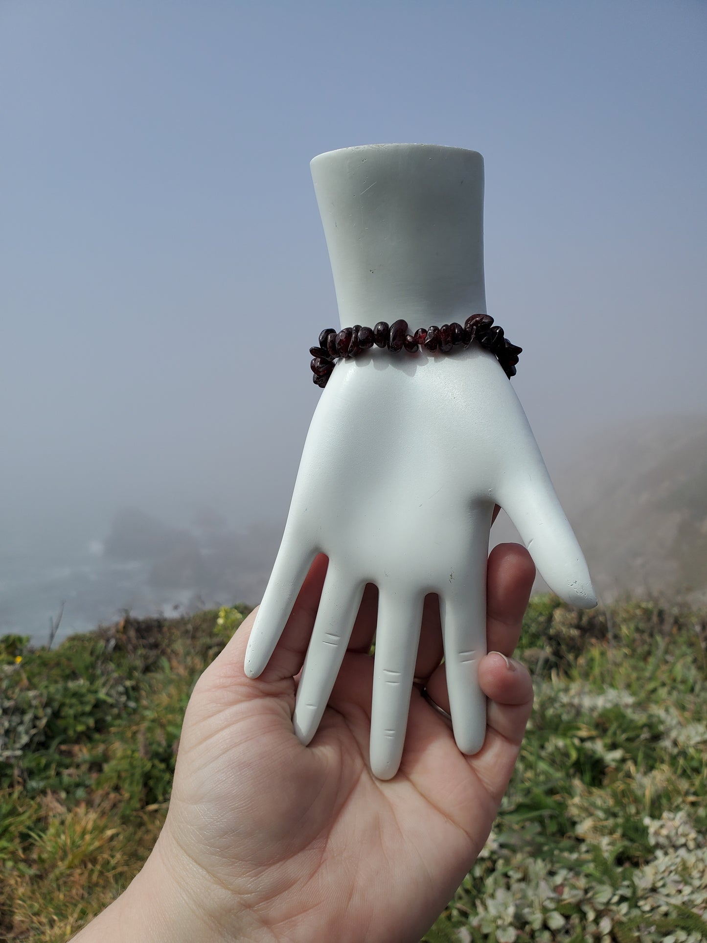 Garnet Chip Bracelet