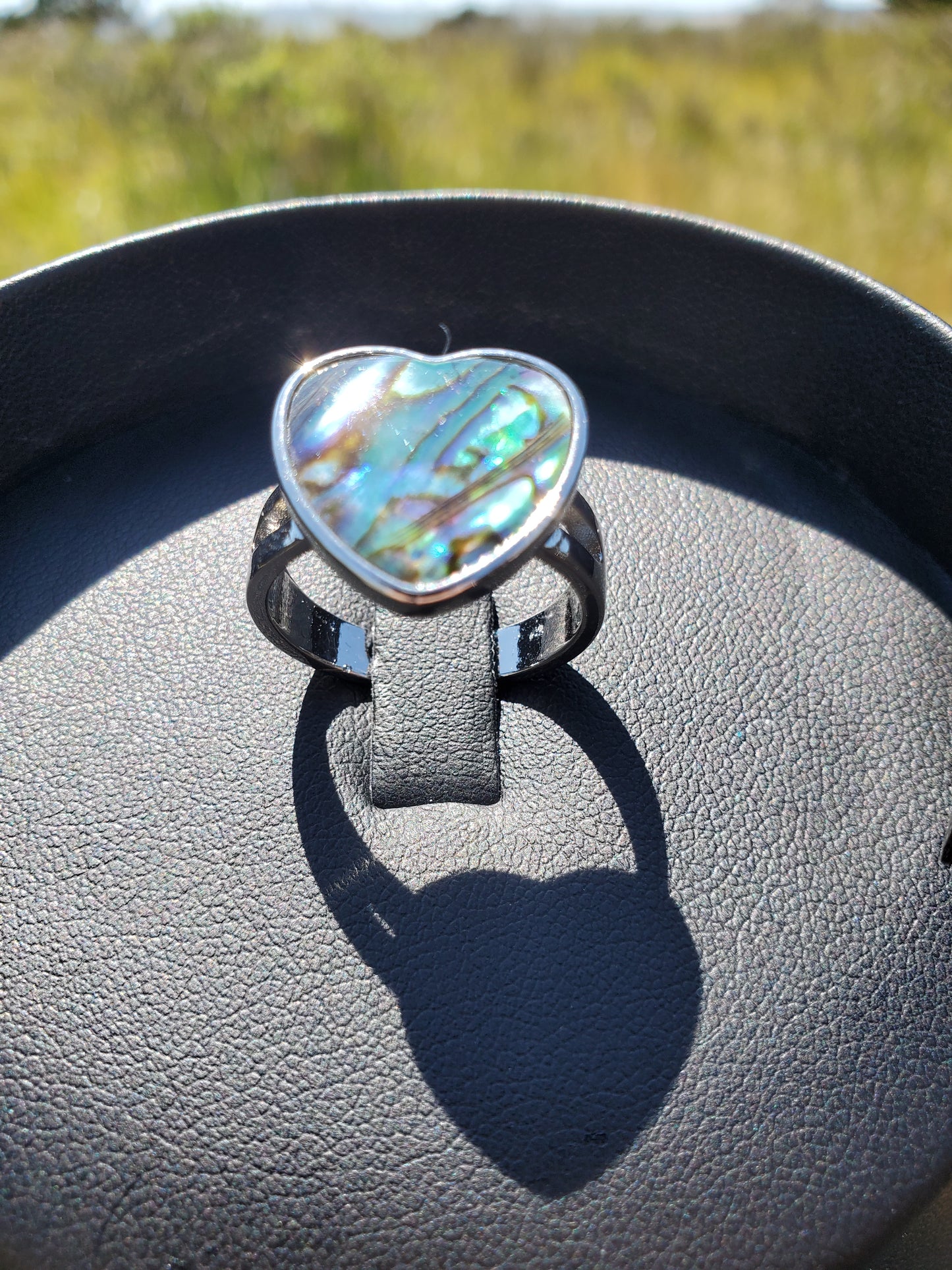 Abalone Heart Ring
