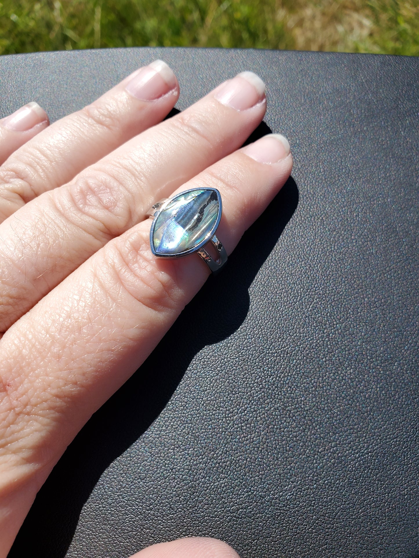 Abalone Marquise Ring