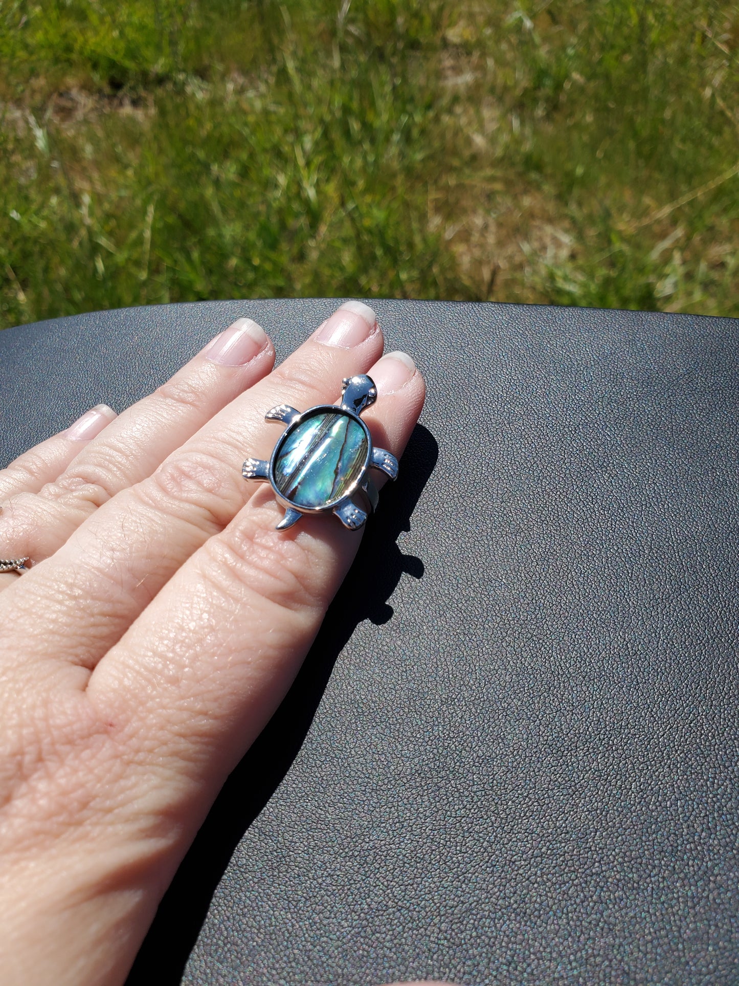 Abalone Turtle Ring