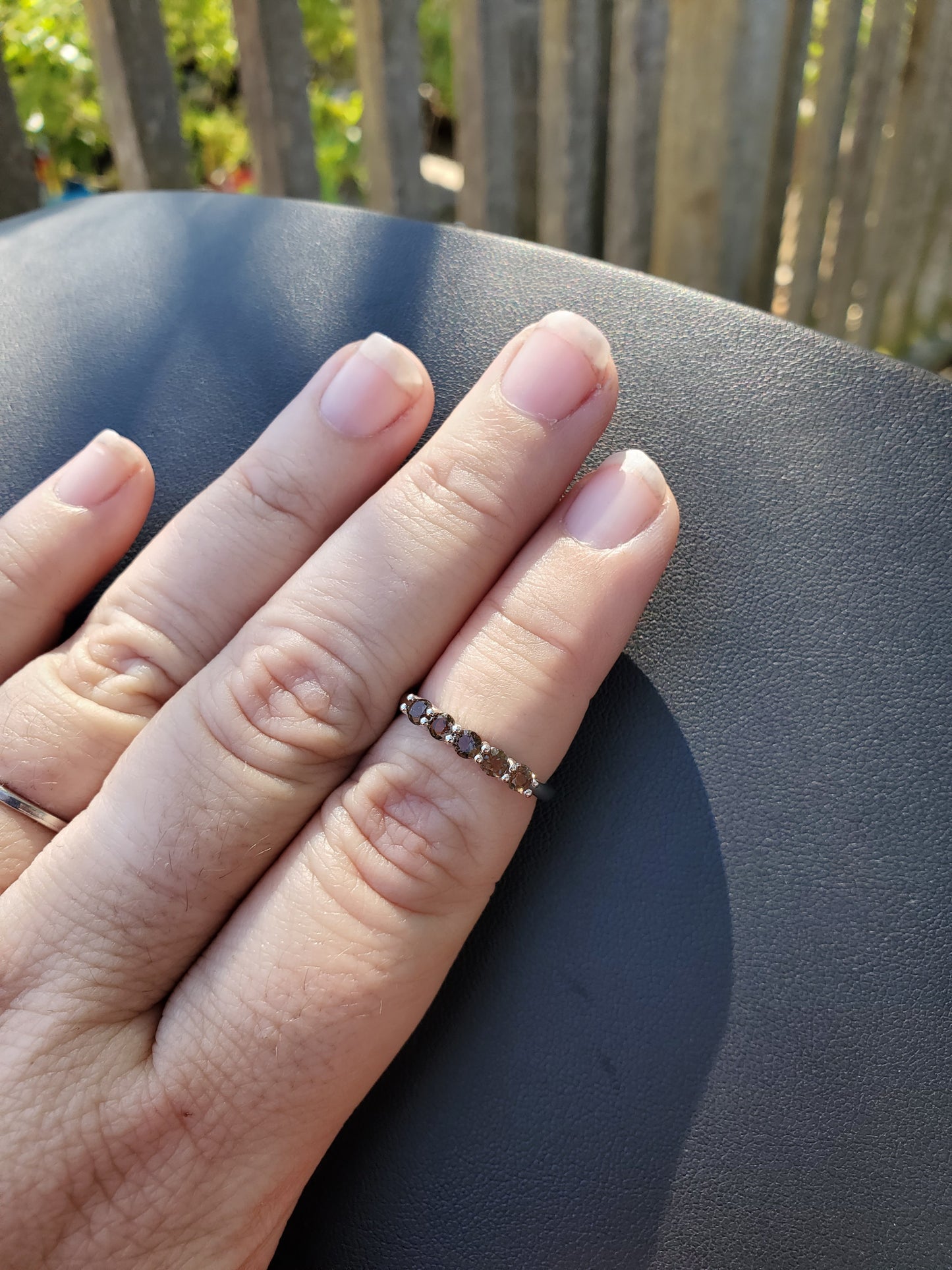 Smokey Quartz Ring Band