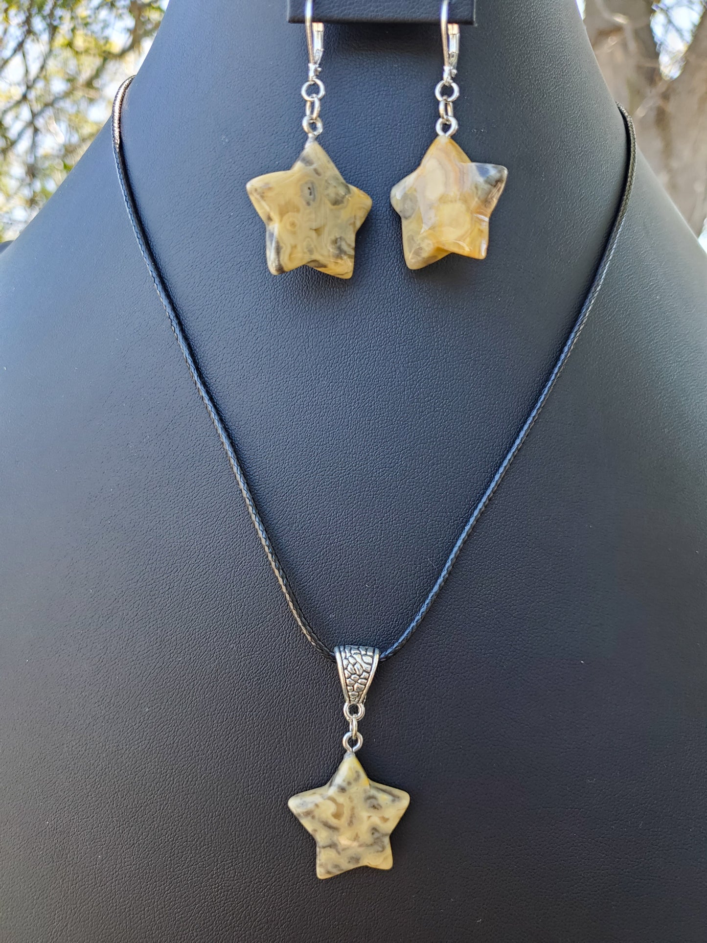 Crazy Lace Agate Star Set