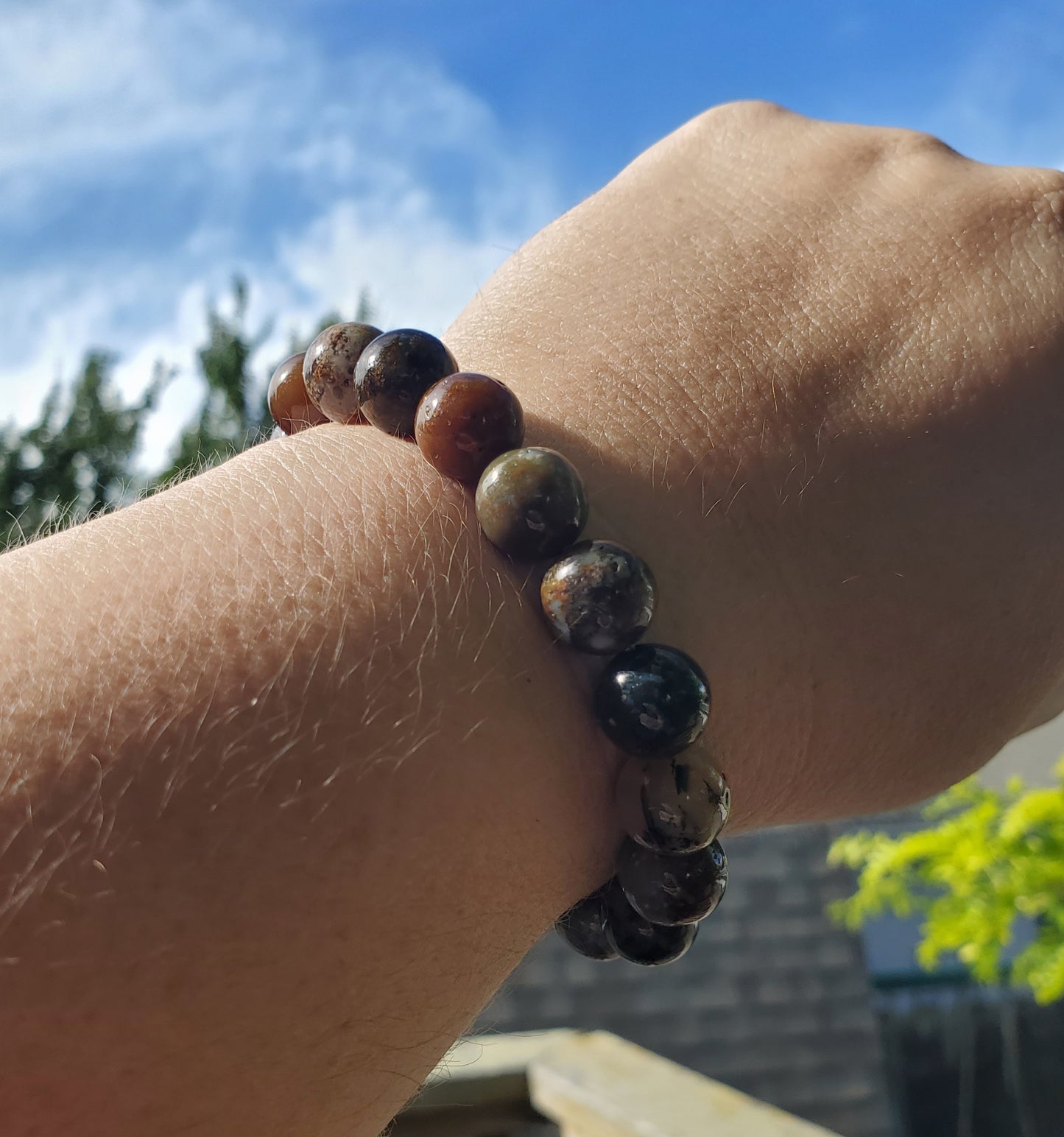 10mm Starry Agate Bracelet