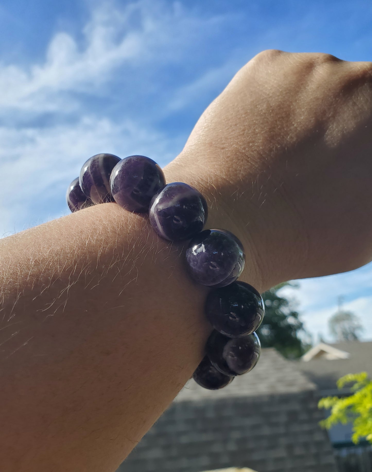 18mm Chevron Amethyst Bracelet
