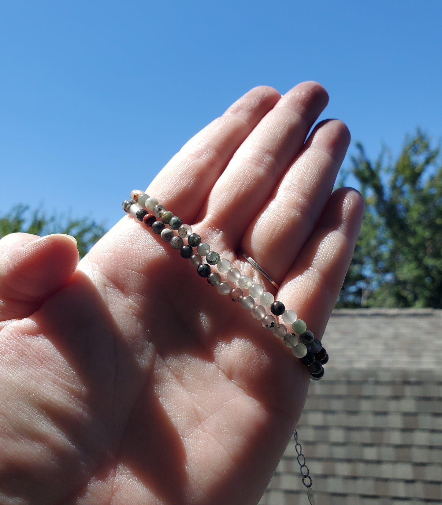 4mm African Bloodstone Double Wrap Bracelet/Necklace