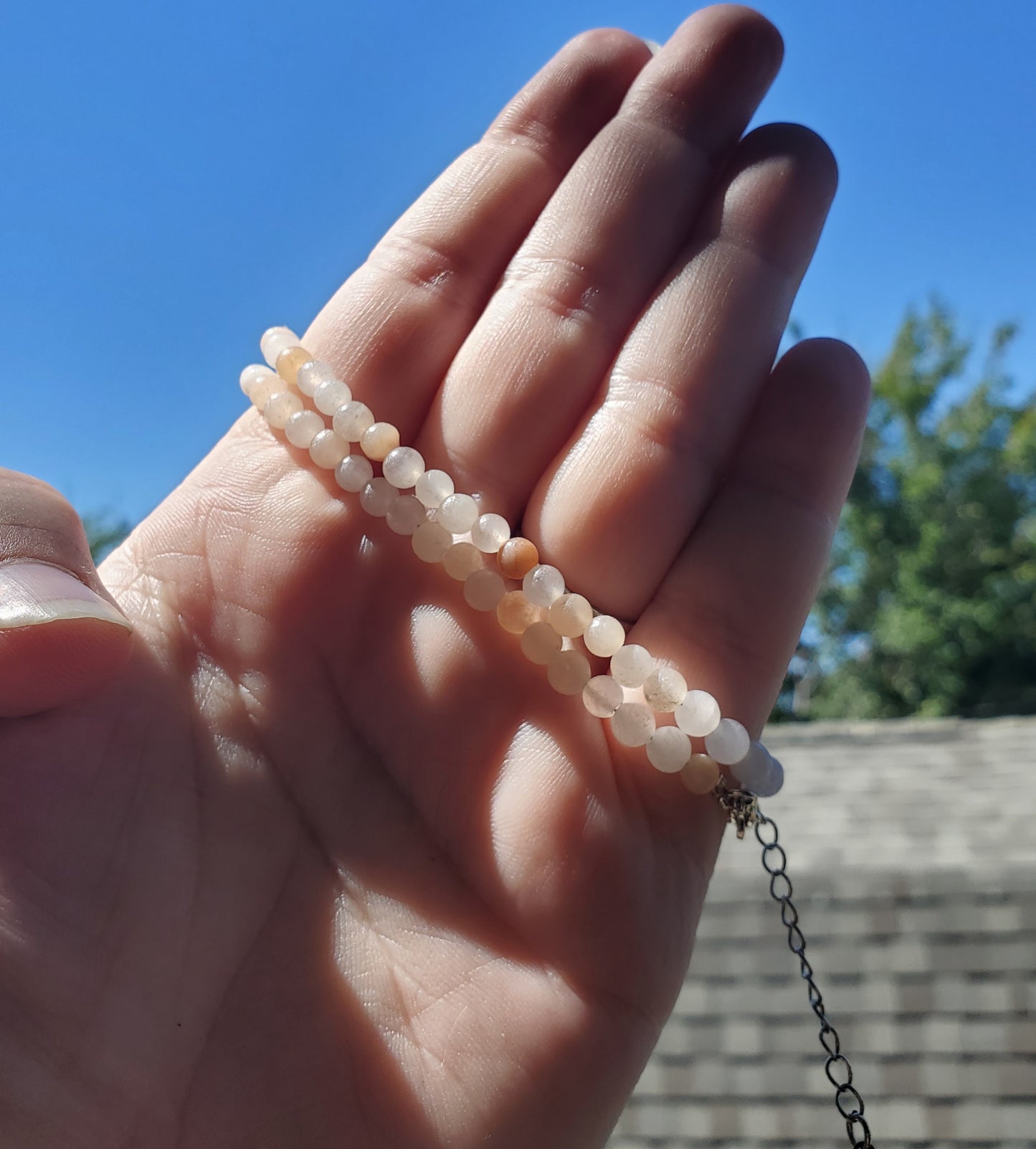 4mm Peach Aventurine Double Wrap Bracelet/Necklace