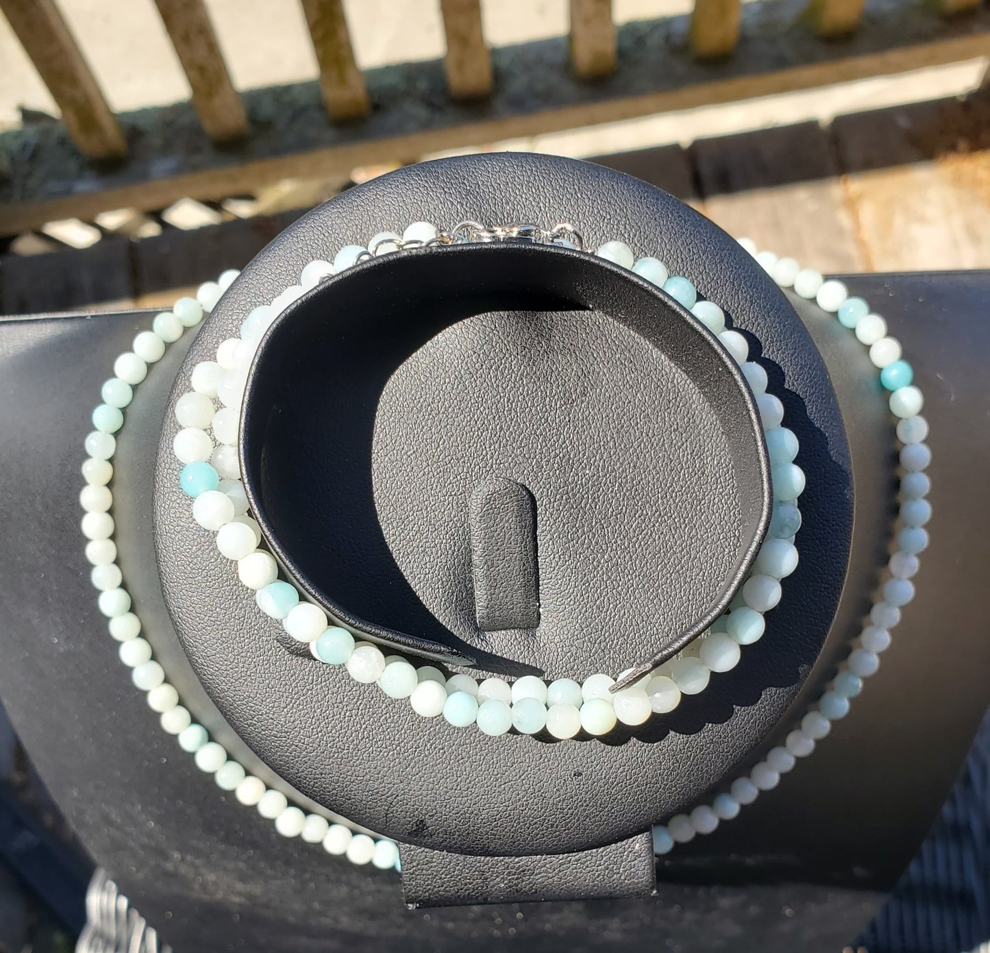 4mm Amazonite Double Wrap Bracelet/Necklace
