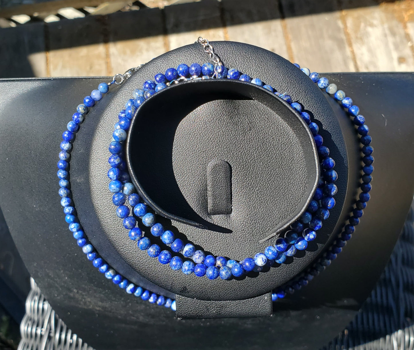 4mm Lapis Lazuli Double Wrap Bracelet/Necklace