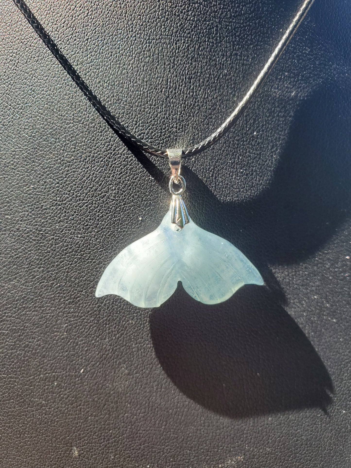 Aquamarine Whale Tail Necklace