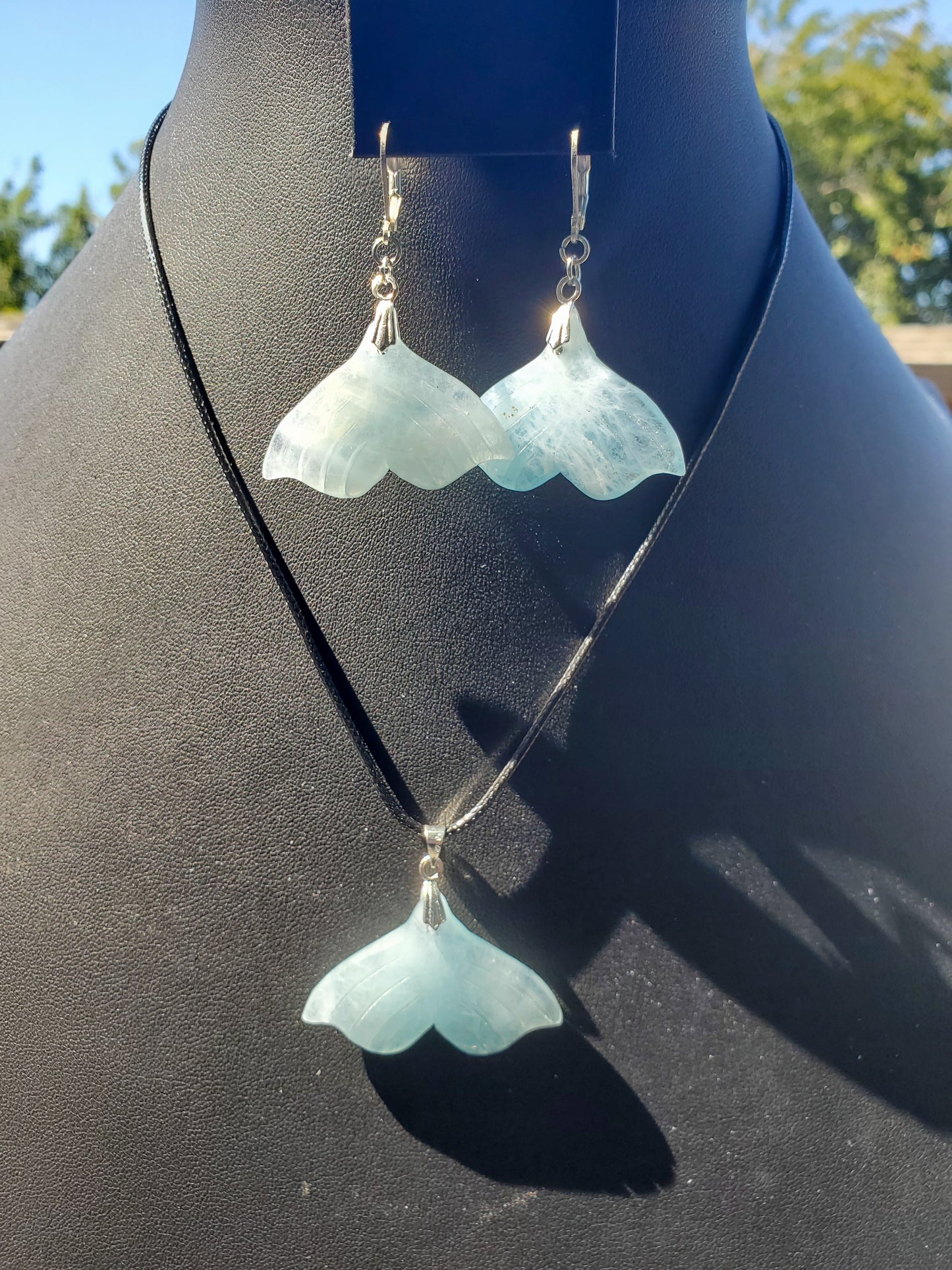 Aquamarine Whale Tail Set
