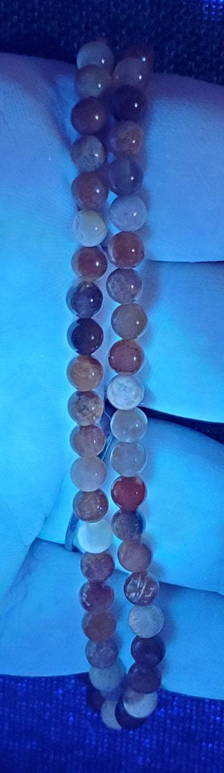 4mm Coral Fossil Double Wrap Bracelet/Necklace