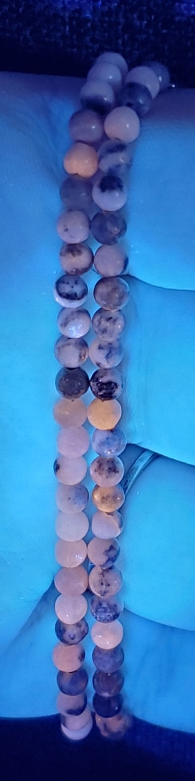 4mm Pink Zebra Double Wrap Bracelet/Necklace