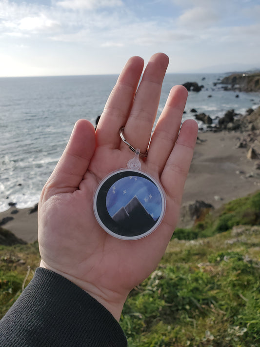 Mountain Moon Acrylic Keychain