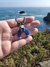 Load image into Gallery viewer, Blue Aventurine Crescent Pendant
