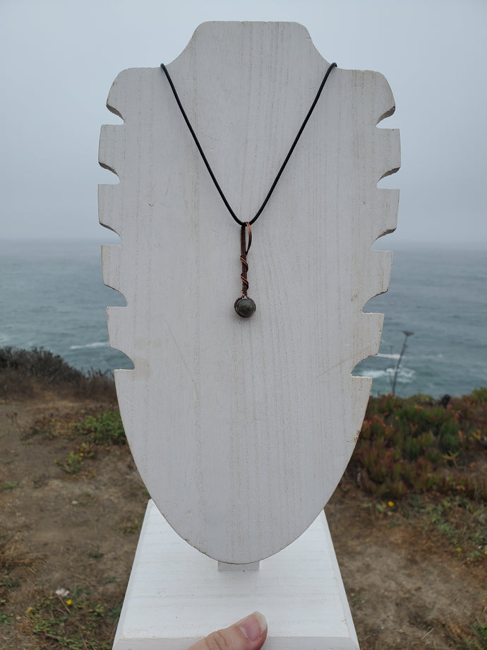 Labradorite Antique Copper Pendant