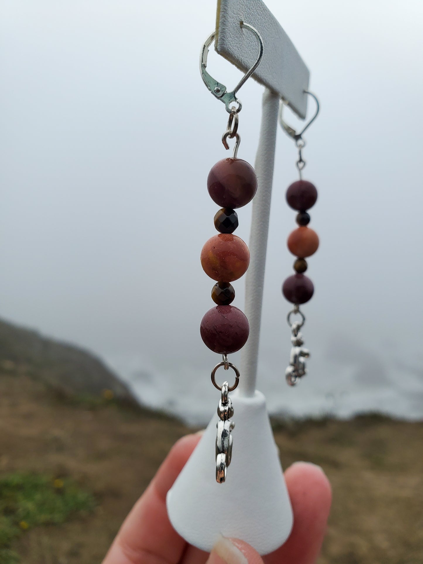 Mookiate and Tiger Eye Monkey Earrings