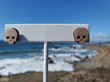 Load image into Gallery viewer, Wooden Skull Studs
