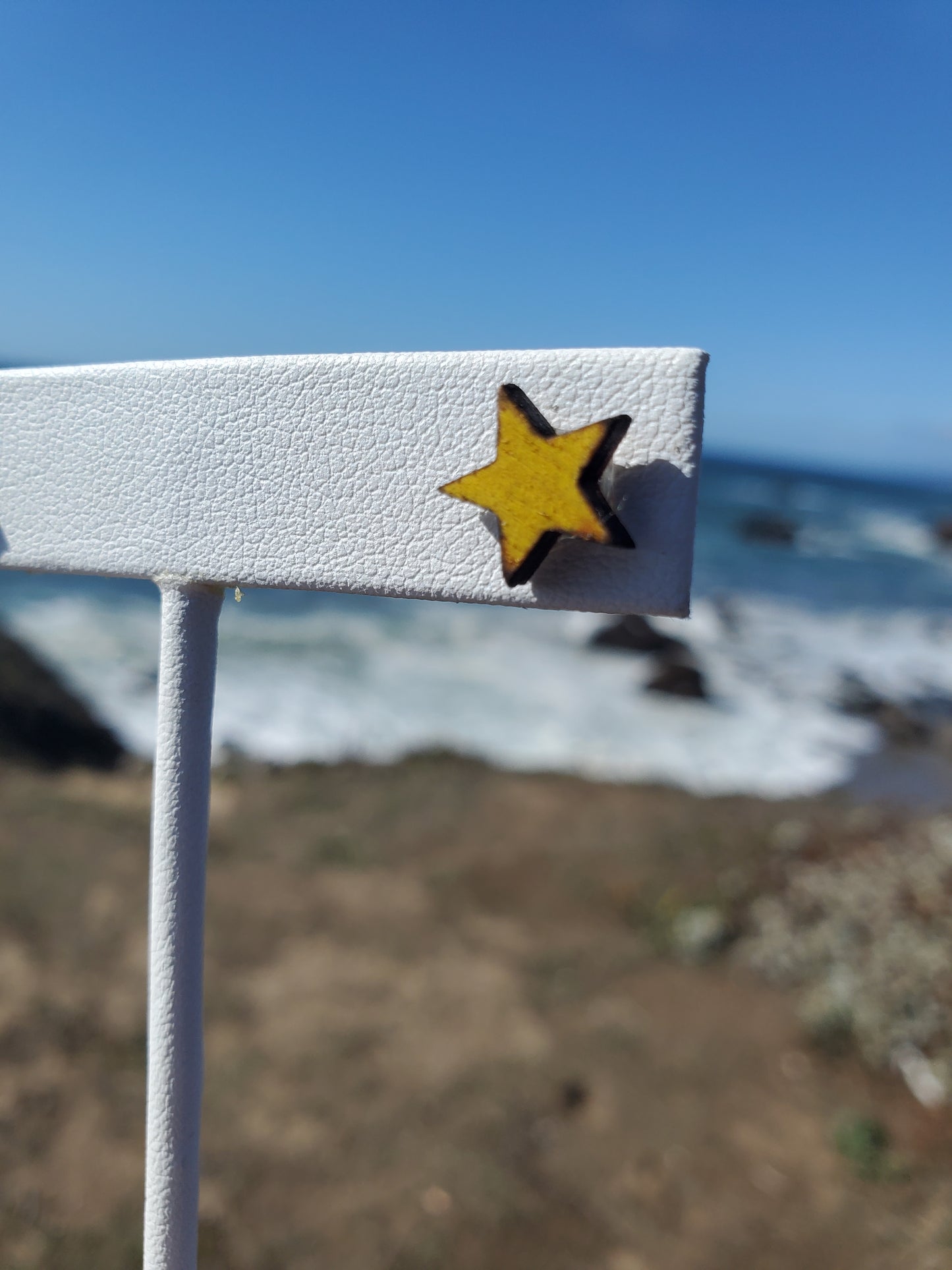 Wooden Star Studs