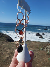 Load image into Gallery viewer, Carnelian and Black Rutiliated Quartz Earrings
