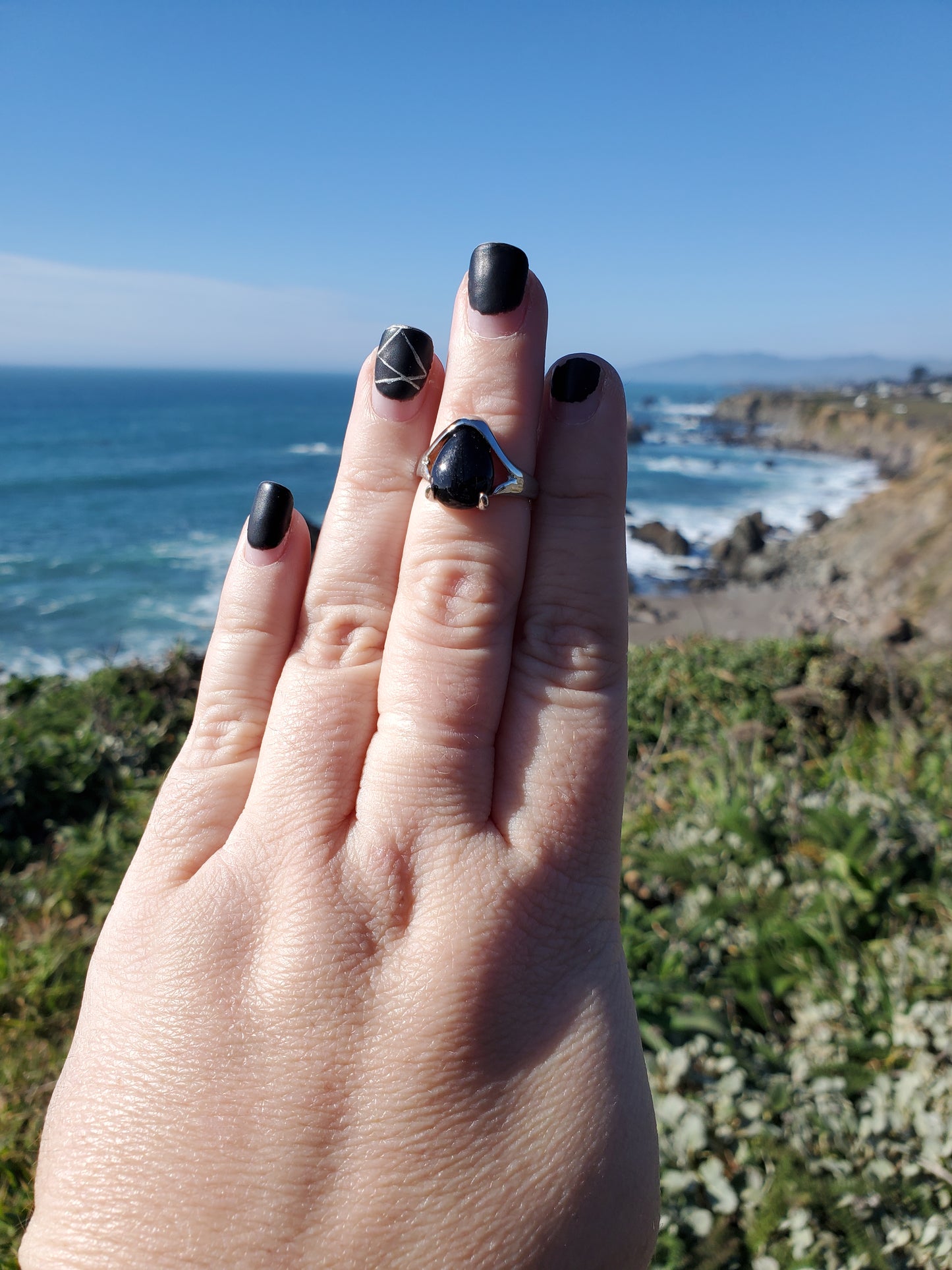 Obsidian Ring - Size 8.5