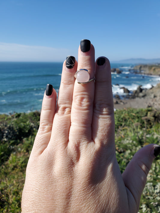 Rose Quartz Ring - Size 6