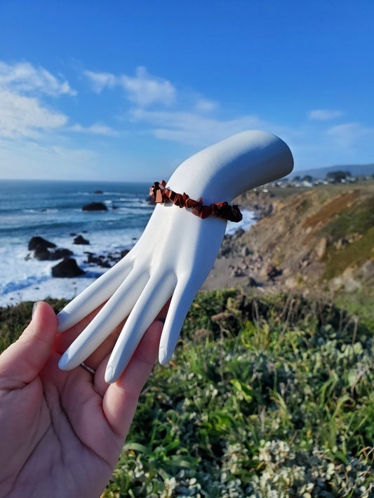 Red Jasper Chip Bracelet