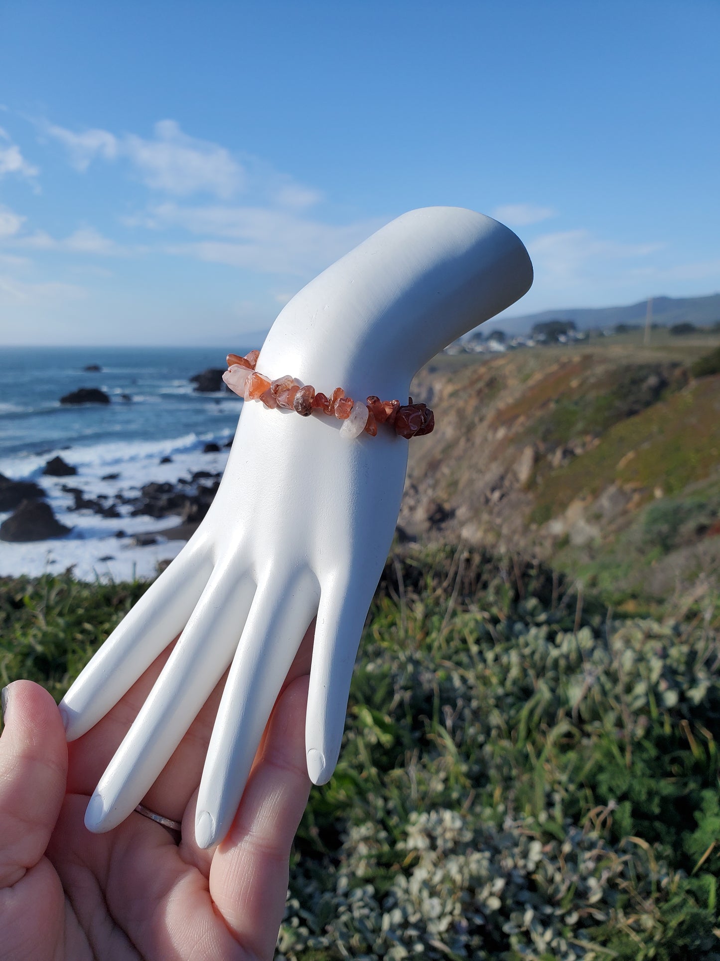 Carnelian Chip Bracelet