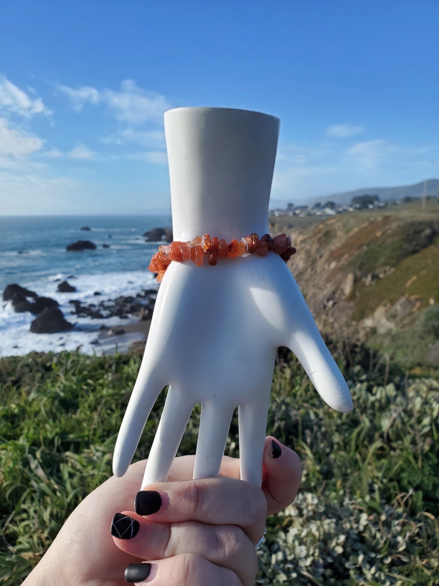 Carnelian Chip Bracelet