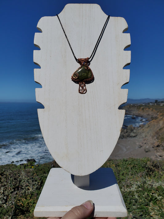 Rainforest Jasper Mushroom Pendant