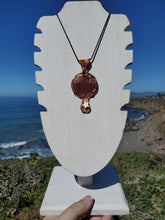 Load image into Gallery viewer, Moon Phase Etched Agate Mushroom Pendant
