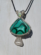 Load image into Gallery viewer, Malachite Mushroom Pendant
