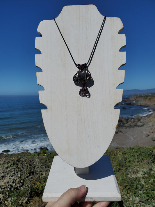 Labradorite Mushroom Pendant