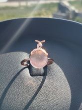 Load image into Gallery viewer, Rose Quartz Lady Bug Ring
