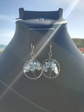 Load image into Gallery viewer, Copper Aquamarine Tree Earrings
