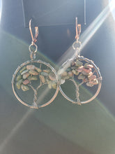 Load image into Gallery viewer, Copper Unakite Tree Earrings
