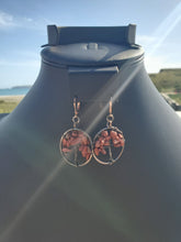 Load image into Gallery viewer, Copper Red Jasper Tree Earrings
