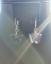 Load image into Gallery viewer, Rainbow Fluorite Butterfly Earrings
