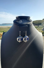 Load image into Gallery viewer, Lapis Lazuli Disk Cat Earrings
