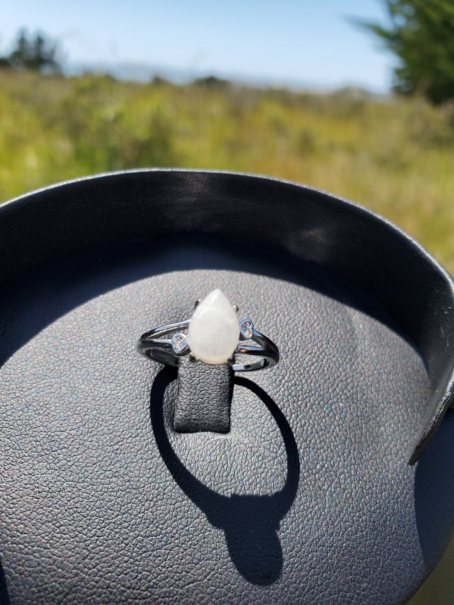 Teardrop Moonstone Ring