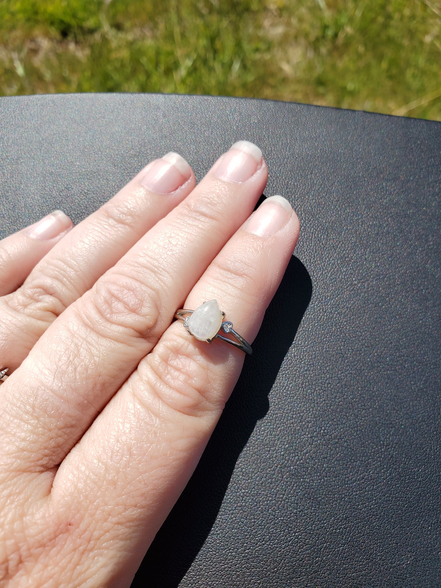 Teardrop Moonstone Ring