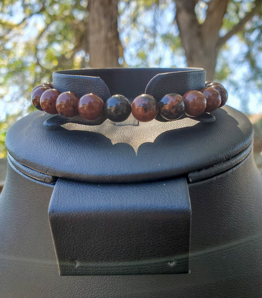 8mm Mahogany Obsidian Bracelet